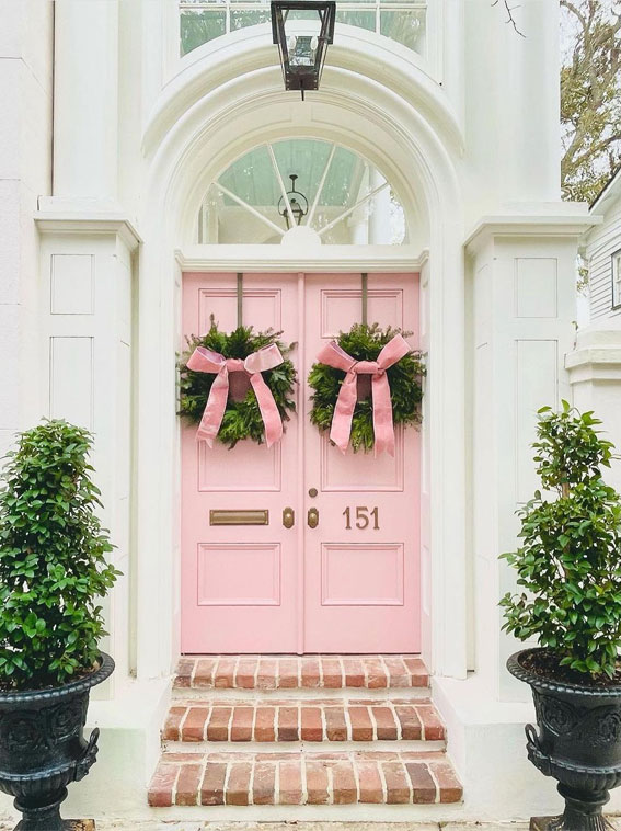 pink door, pink front door, entrance door, pink entrance door, pink front door, pink front door ideas