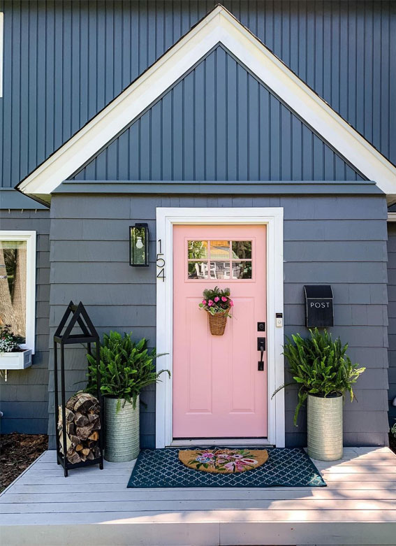 pink door, pink front door, entrance door, pink entrance door, pink front door, pink front door ideas