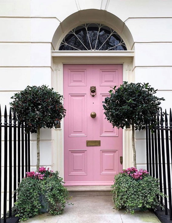 pink door, pink front door, entrance door, pink entrance door, pink front door, pink front door ideas