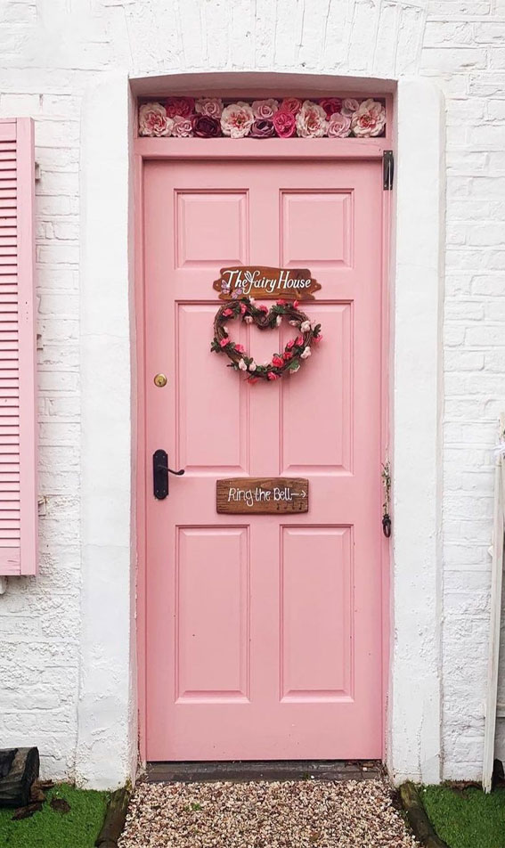 pink door, pink front door, entrance door, pink entrance door, pink front door, pink front door ideas