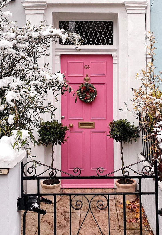 pink door, pink front door, entrance door, pink entrance door, pink front door, pink front door ideas