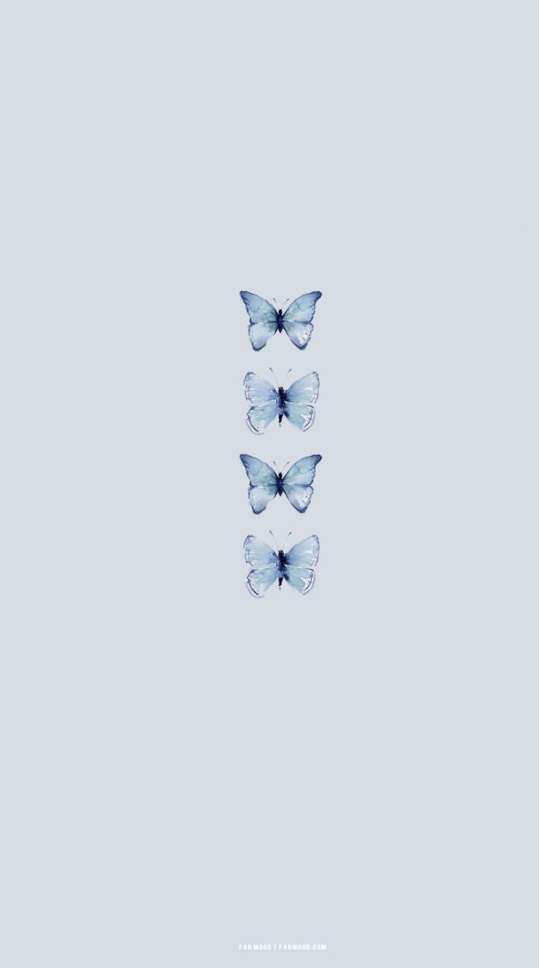 40 Blue Wallpaper Designs for Phone : Blue Butterfly Blue Background 1 ...