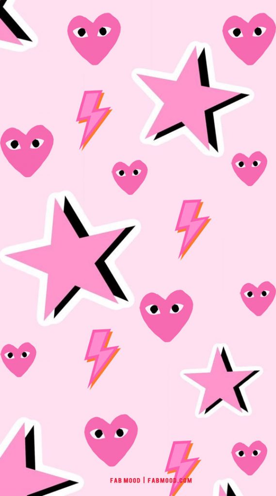 20 Comme Des Gracons Wallpapers for All Devices : Pink Stars 1 - Fab ...