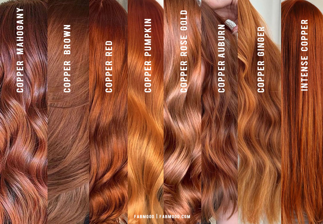 copper red hair color chart