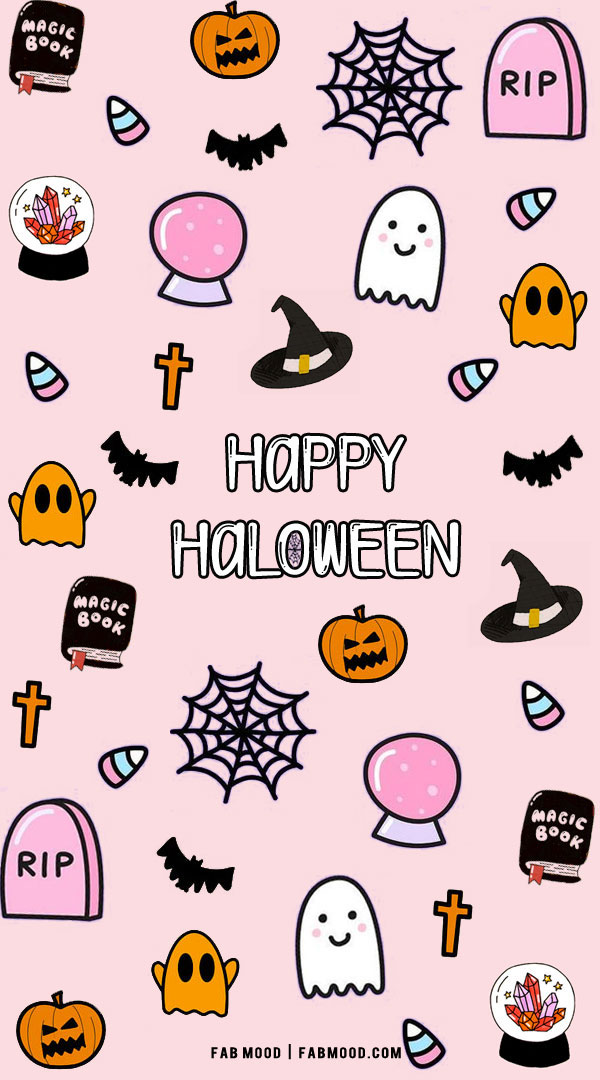 pink halloween background