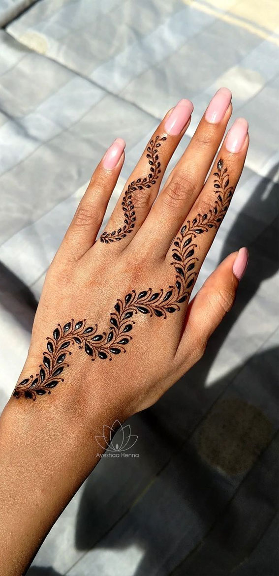 simple mehndi designs for back hands