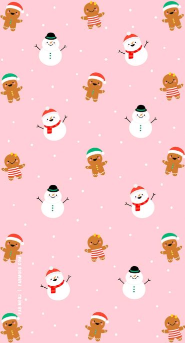 Joyful Christmas Wallpapers : Gingerbread Biscuit & Snowman 1 - Fab ...