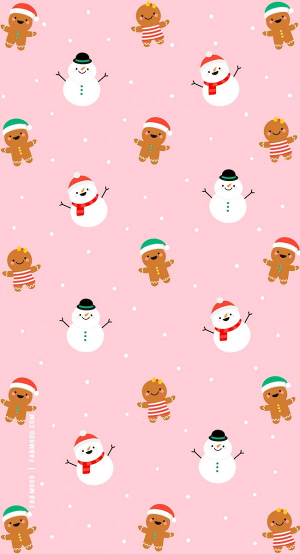 Joyful Christmas Wallpapers : Gingerbread Biscuit & Snowman 1 - Fab ...