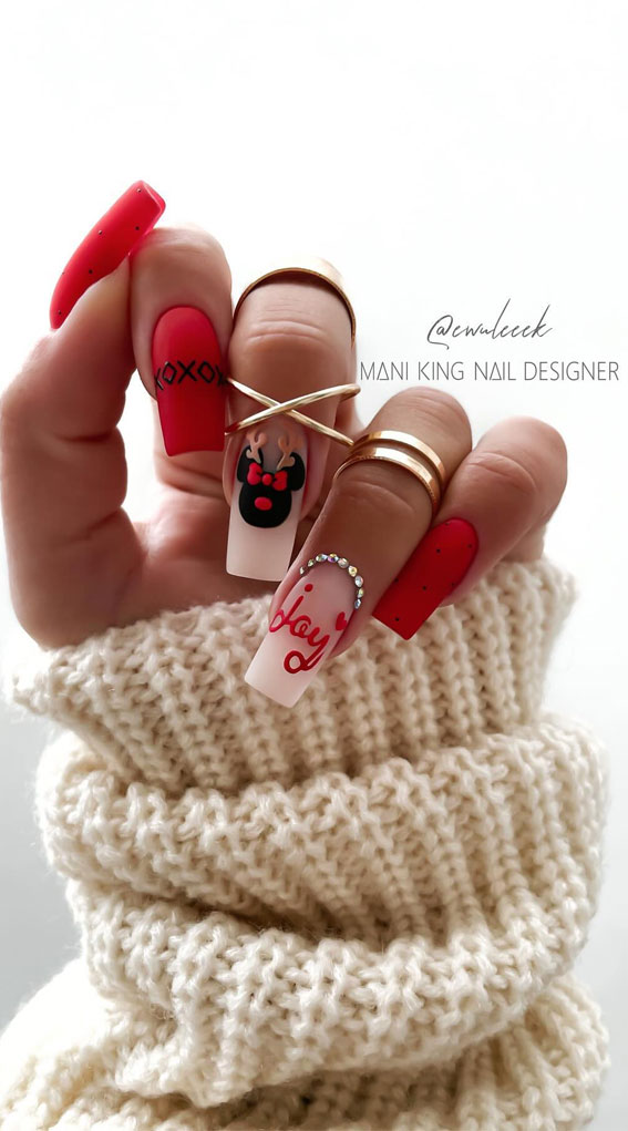 christmas nail designs , red Christmas nails, Christmas nails, red festive nails, red nail designs for christmas, easy christmas nail art, red nails, festive nails, red christmas nails, Christmas nails red, red Christmas nails short