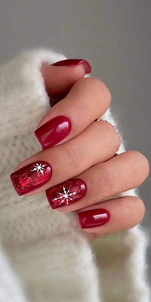 20 Festive Red Christmas Nail Designs 1 Fab Mood Wedding Color