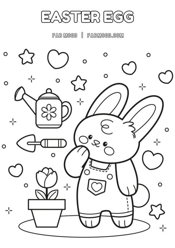 Download 10 FREE Simple Easter Colouring Pages for Children : Spring