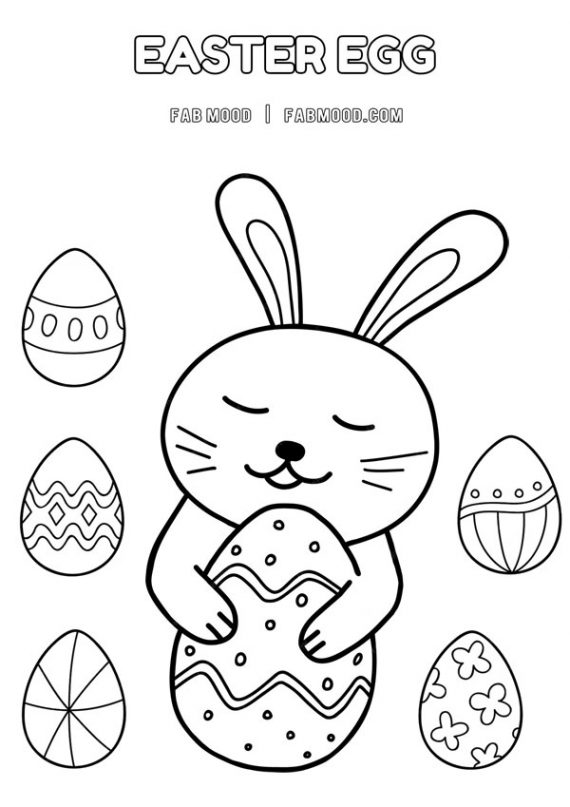 Download 10 FREE Simple Easter Colouring Pages for Children : Cute and ...