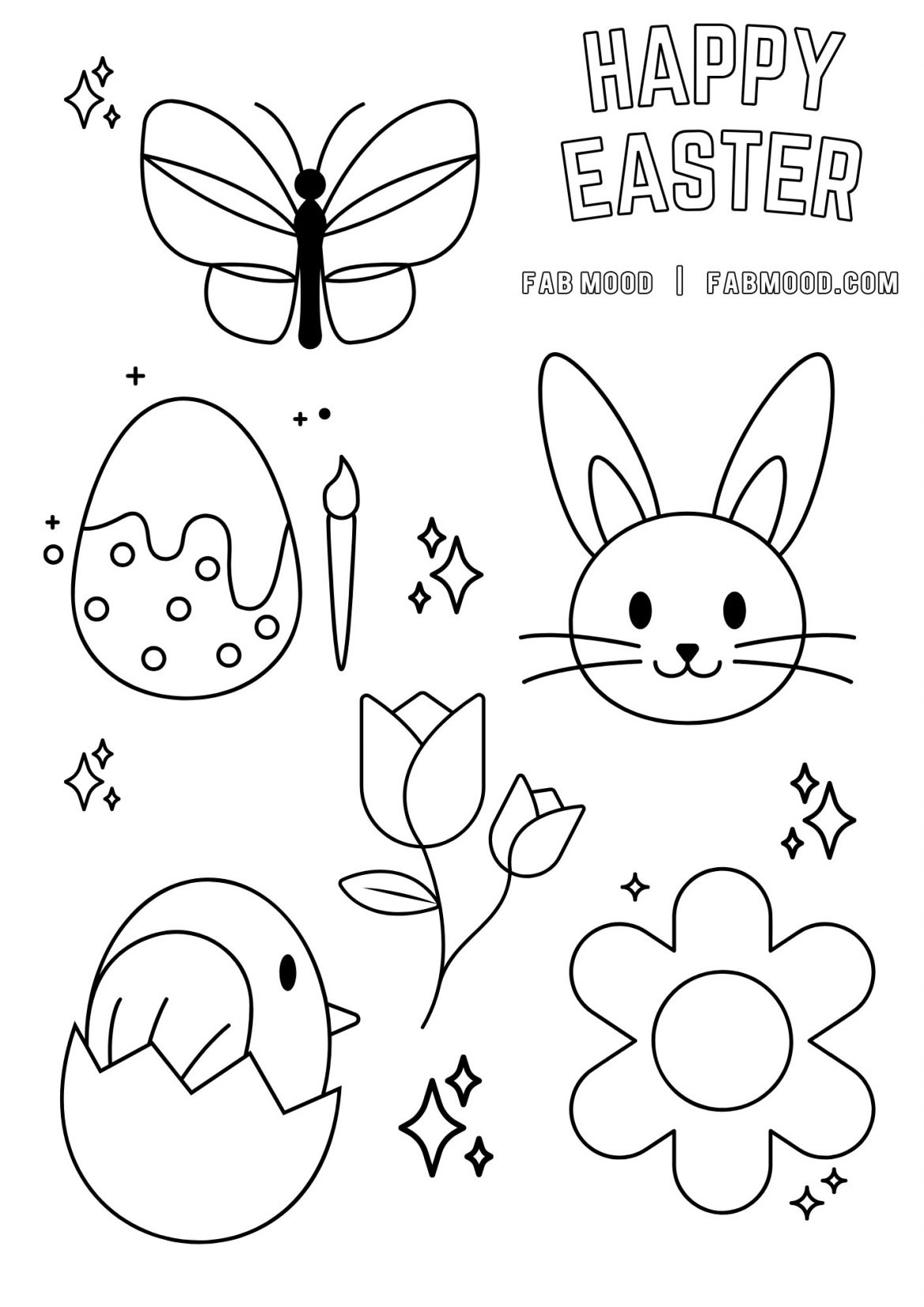 FREE 10 Easter Colouring Pictures : Free Printable 1 - Fab Mood ...