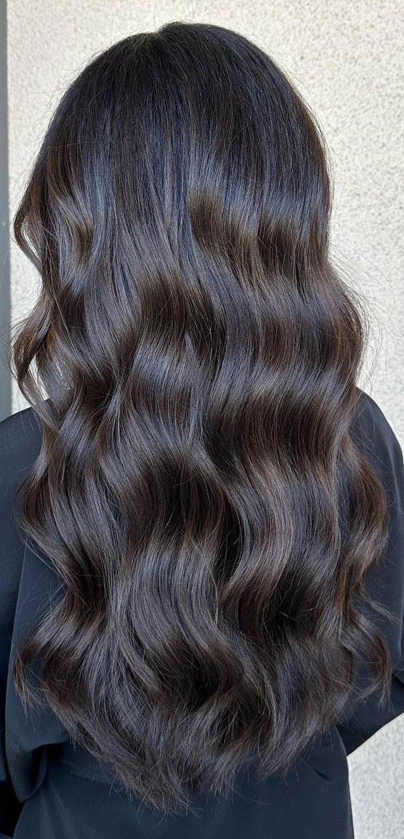 Espresso hair, espresso hair color, Espresso hair color with highlights, chocolate espresso hair color, dark brown hair color, coffee hair color, rich brunette, Espresso balayage