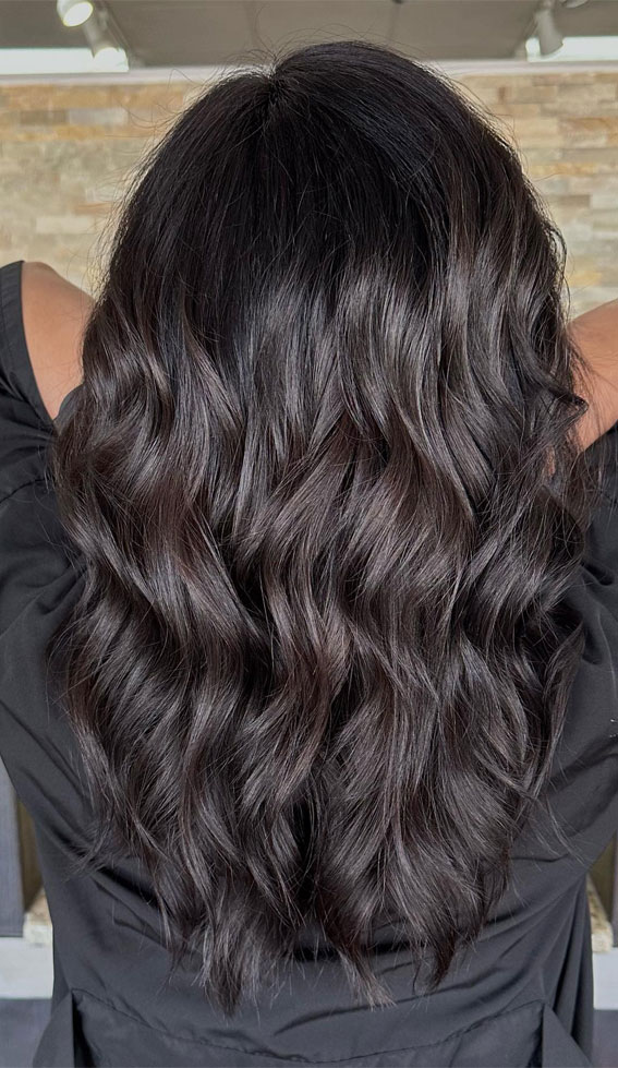 Espresso hair, espresso hair color, Espresso hair color with highlights, chocolate espresso hair color, dark brown hair color, coffee hair color, rich brunette, Espresso balayage