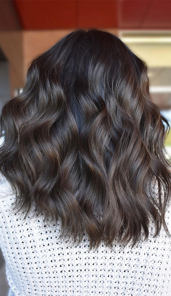 Espresso hair, espresso hair color, Espresso hair color with highlights, chocolate espresso hair color, dark brown hair color, coffee hair color, rich brunette, Espresso balayage