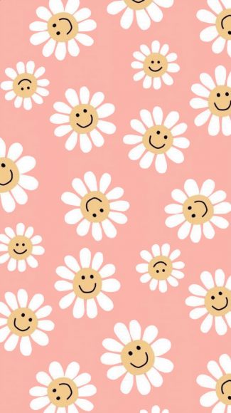 50 Preppy Wallpaper Ideas To Elevate Your Screen Style : Happy Daisy 1 ...