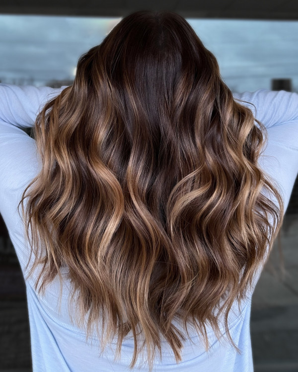 honey blonde highlights, honey blonde balayage, hair color ideas for dark hair