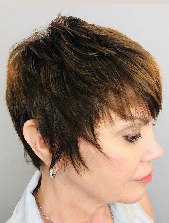 Spiky Pixie Cut with Fringe