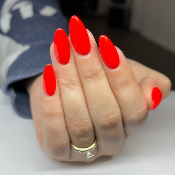 red nails color, red nails long, simple red nails, red nail designs