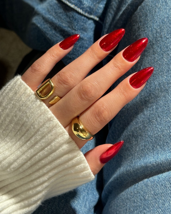 red nails color, red nails long, simple red nails, red nail designs