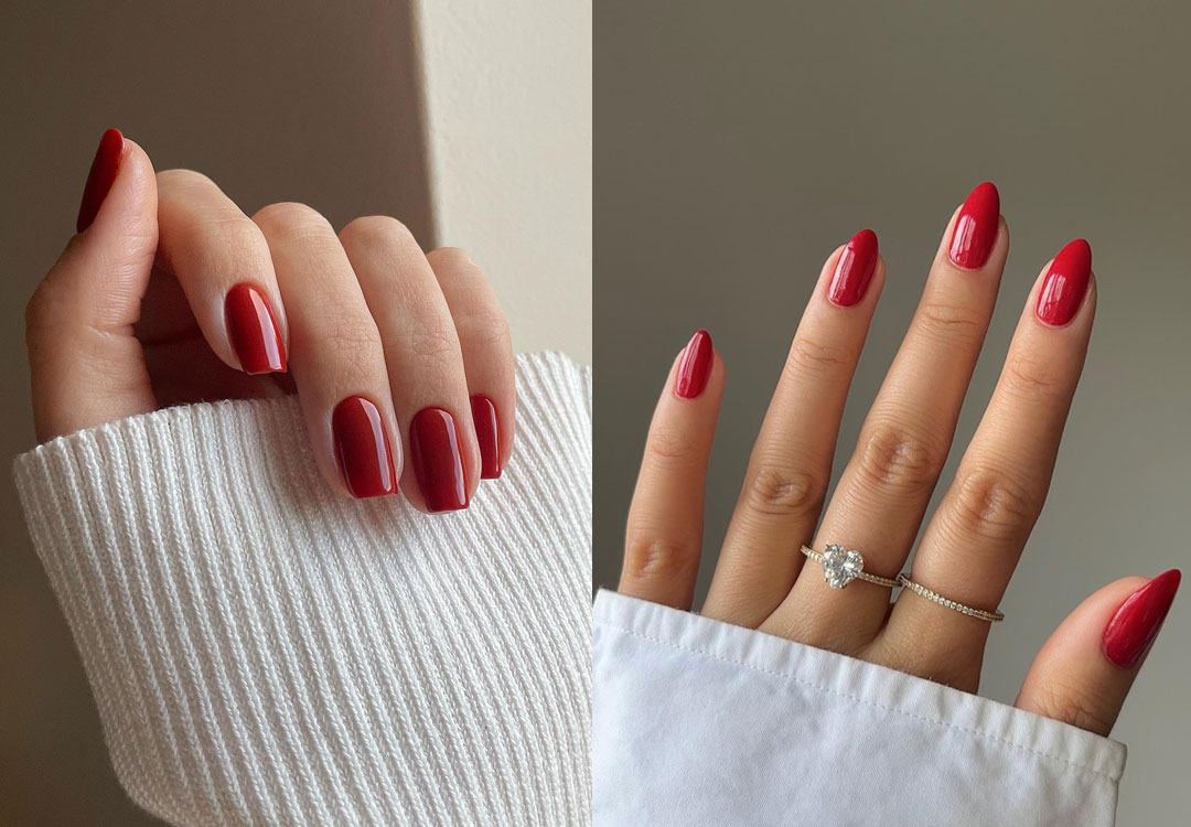 simple red nails, red nail ideas, cherry red nails, red nails long, red nails color