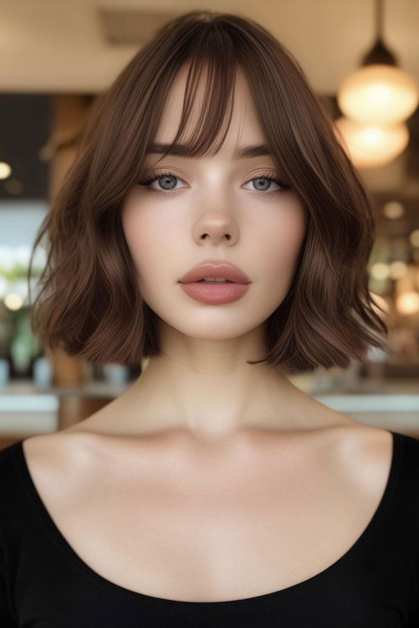 Chic Long Bob with Tousled Waves