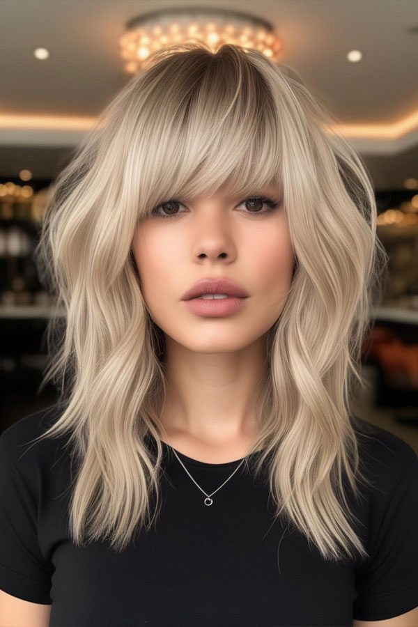 creamy blonde shaggy haircut, Bridgette bardot inspired haircut