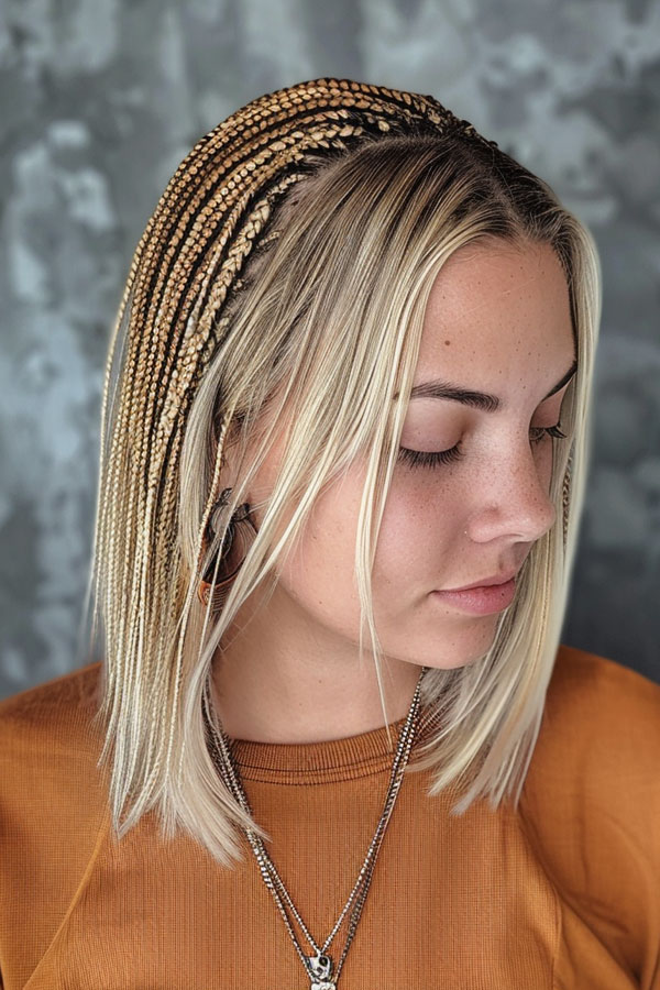 Boho Braids, cute summer hairstyle for short hair