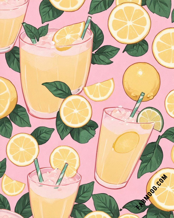 Citrus Lemonade Splash Summer Wallpaper for iPad & Tablet