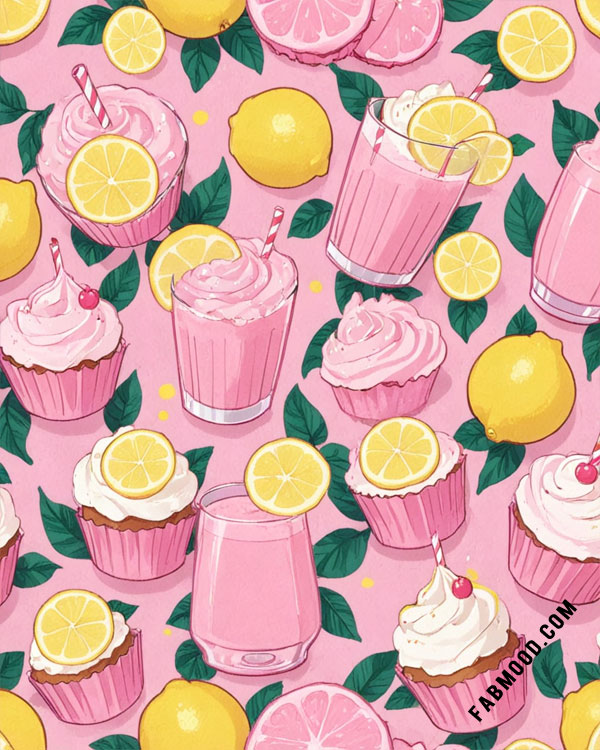 Pink Lemonade Delight Wallpaper for iPad and Tablet