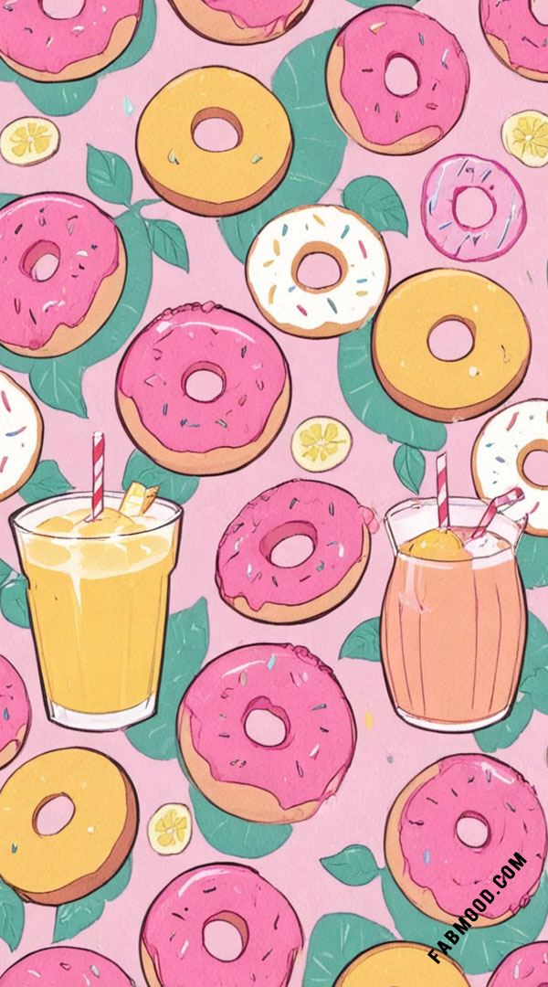 Donut Delight Sweet & Fun Wallpaper for iPhone & Phone