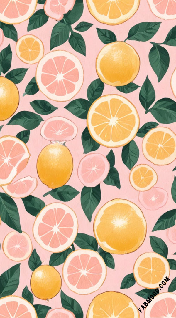 Citrus Harmony Summer Wallpaper