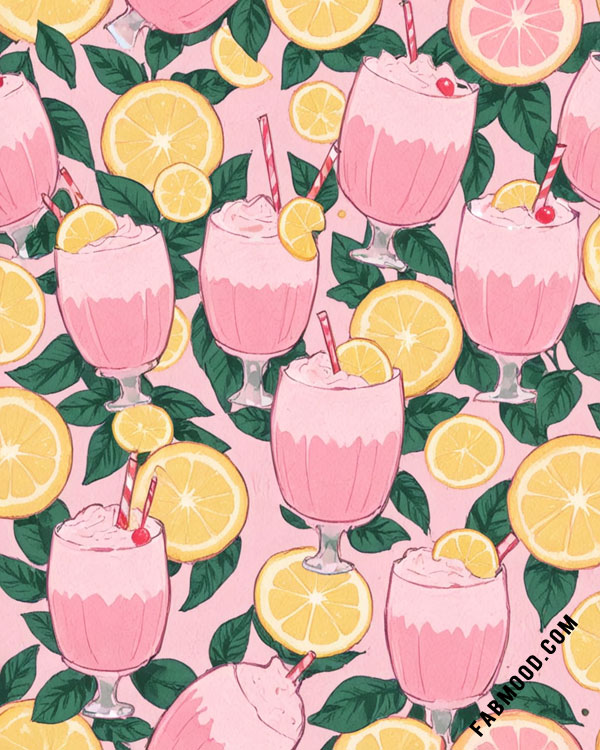 Lemonade Dessert Delight Summer Wallpaper for iPad & Tablet