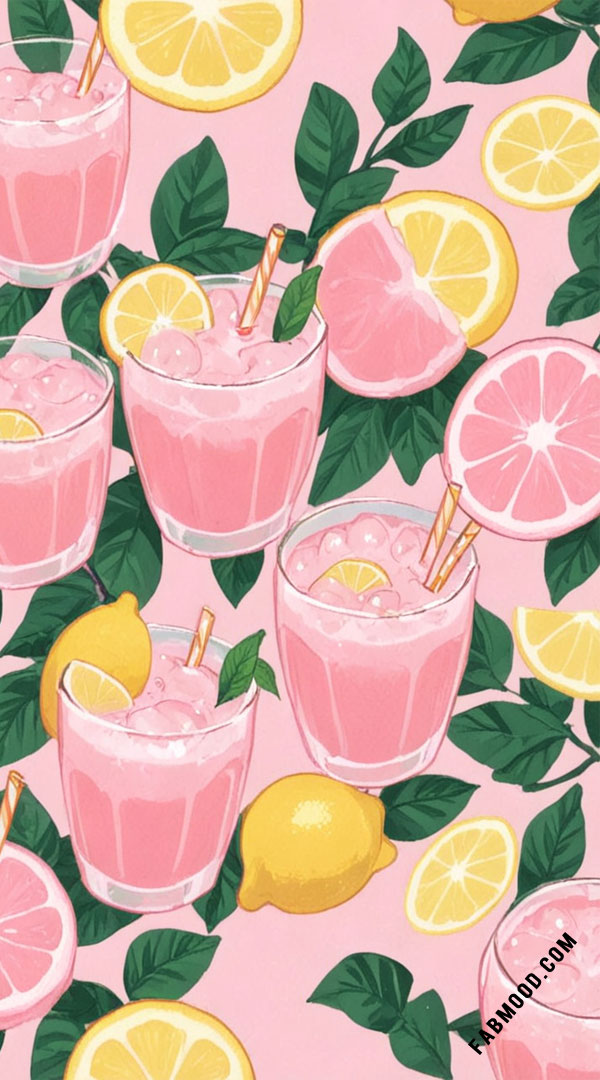 Lemonade Crush Zesty Summer Wallpaper, iphone wallpaper