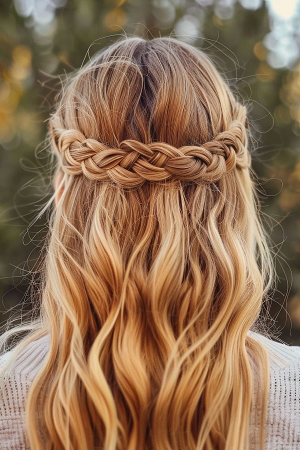 Bohemian Crown Braid, cute summer hairstyle