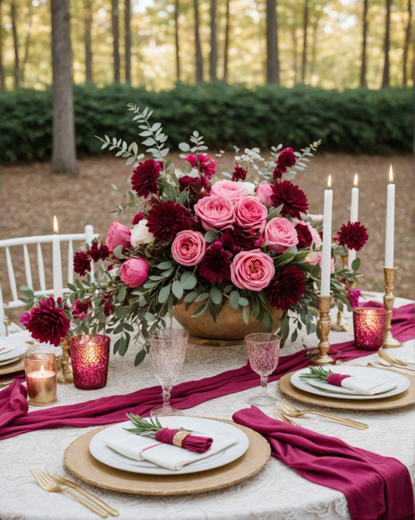 Raspberry Pink color idea for fall wedding, Autumn Wedding Colour idea