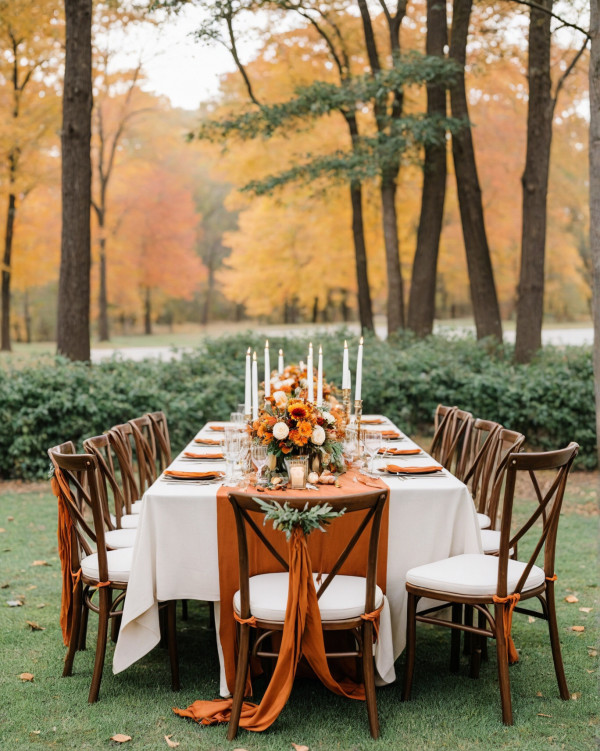 amber autumn wedding colour idea