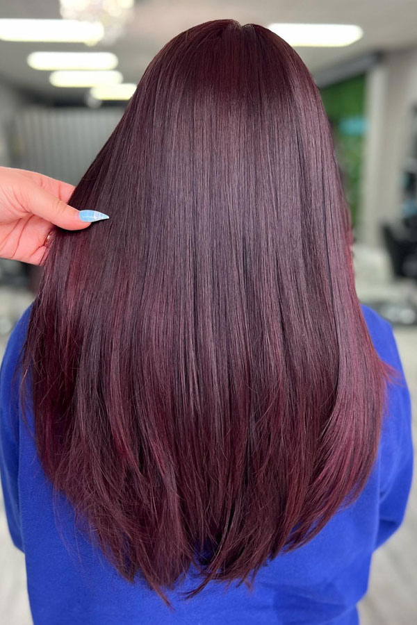 Midnight Burgundy hair colour 