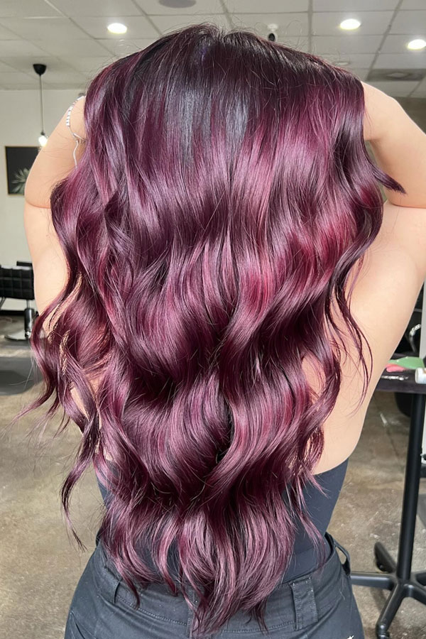 Amethyst Burgundy Hair Colour