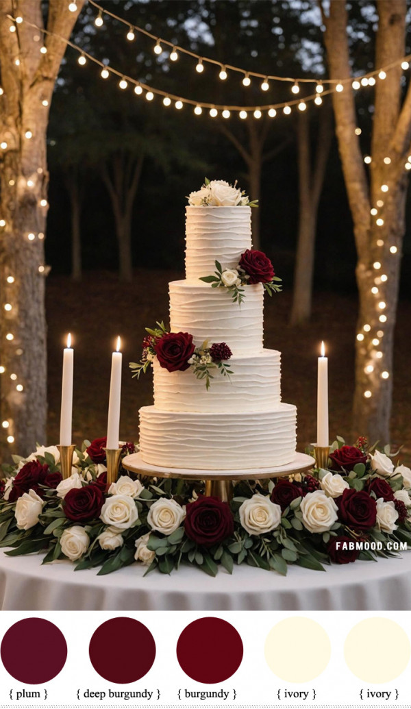 Burgundy and Ivory, Burgundy Wedding Color Combinations