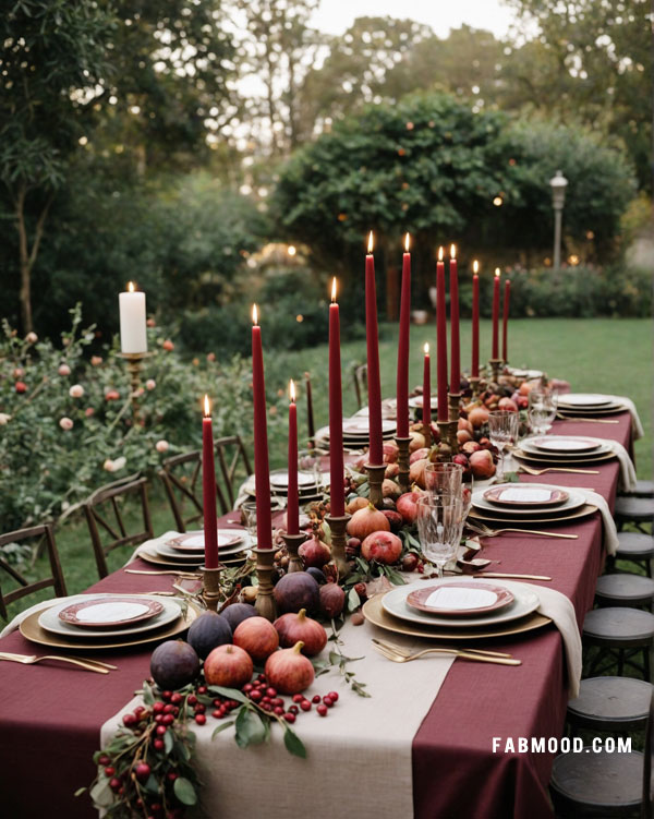 Burgundy Wedding Tablescape idea