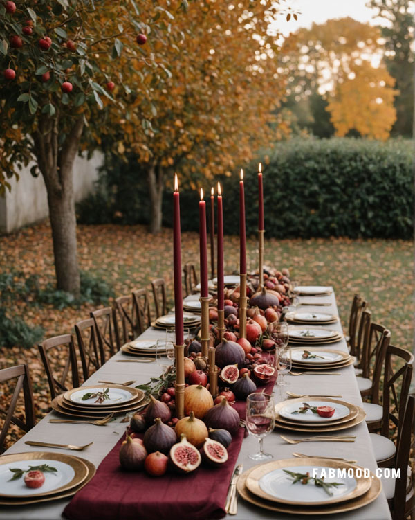 Burgundy Wedding Table Setting