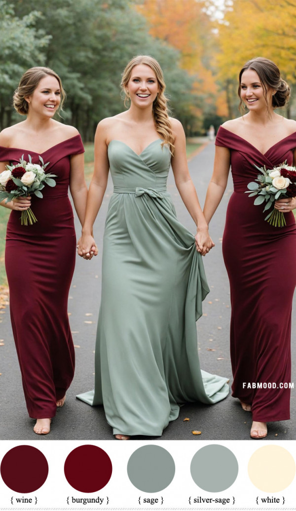 Burgundy and Sage color combo, Burgundy Wedding Color Combination idea