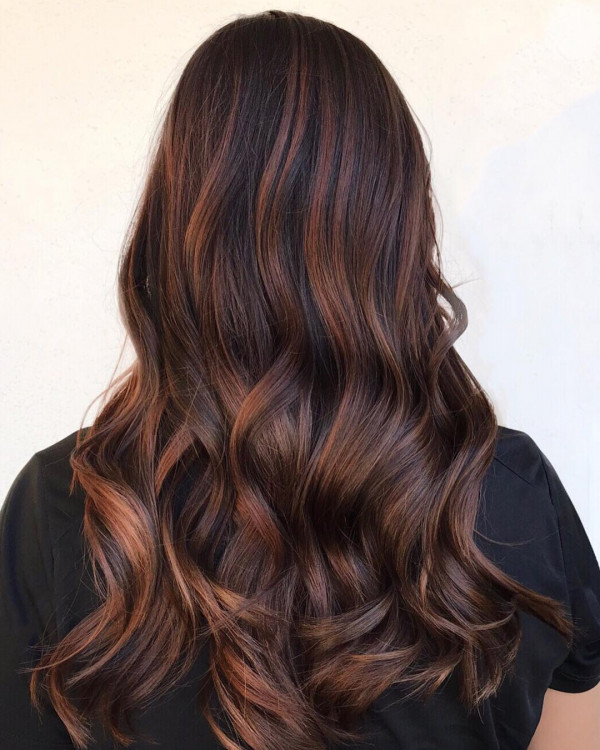 Rich Chestnut Balayage Waves