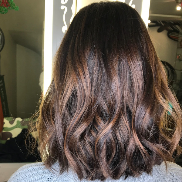 Chestnut Long Bob Balayage