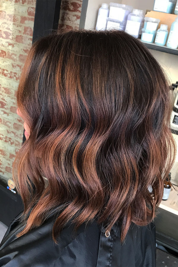 chestnut balayage hair color