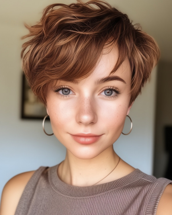 Vibrant Warm Chestnut Pixie