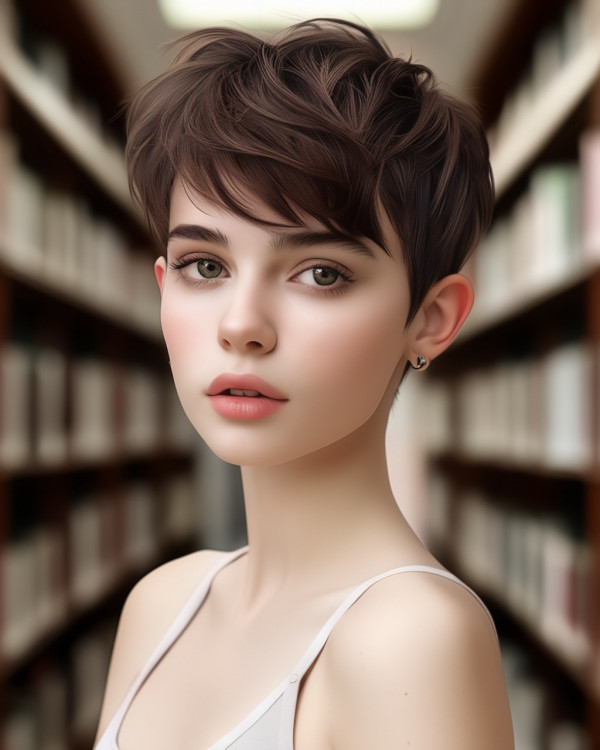 dark chestnut pixie 