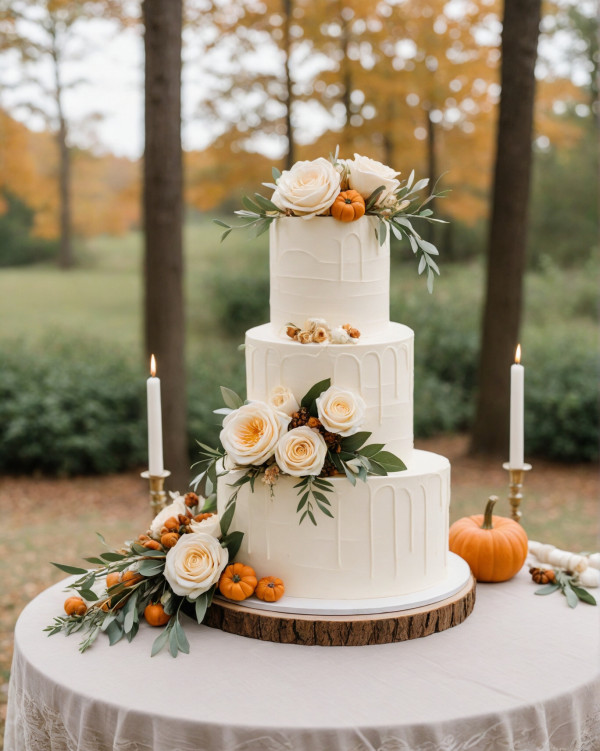 cream autumn wedding colour scheme